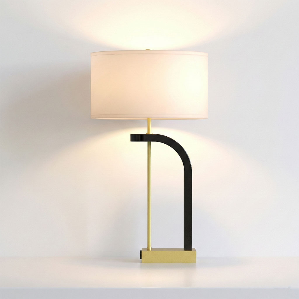 Hotel table lamps for hospitality guest rooms